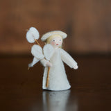 Handmade Wool Fairy - Silver Dollar Plant - White