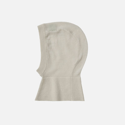 Baby Merino Wool Extra Fine Knit Balaclava - Ecru