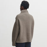 Womens Lambswool Rib Sweater - Hazel Melange