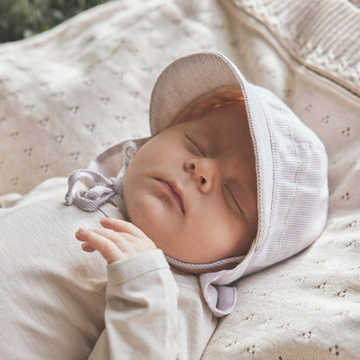 Baby & Kids Cotton Safari Hat - Silver Sage Stripe