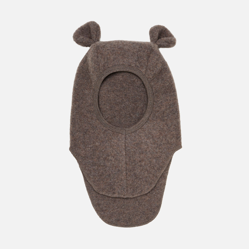 Baby & Kids Wool Fleece Bear Balaclava - Brown Melange