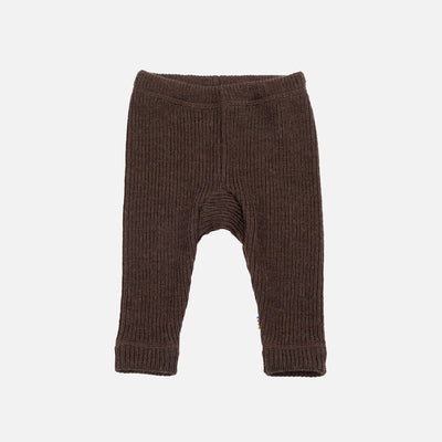 Baby & Kids Merino Wool Heavy Rib Leggings - Cocoa