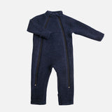 Baby & Kids Merino Wool fleece Zip Suit - Navy