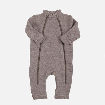 Baby & Kids Merino Wool fleece Zip Suit - Sesame