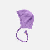 Baby Merino Wool/Silk Lace Bonnet - Lilac