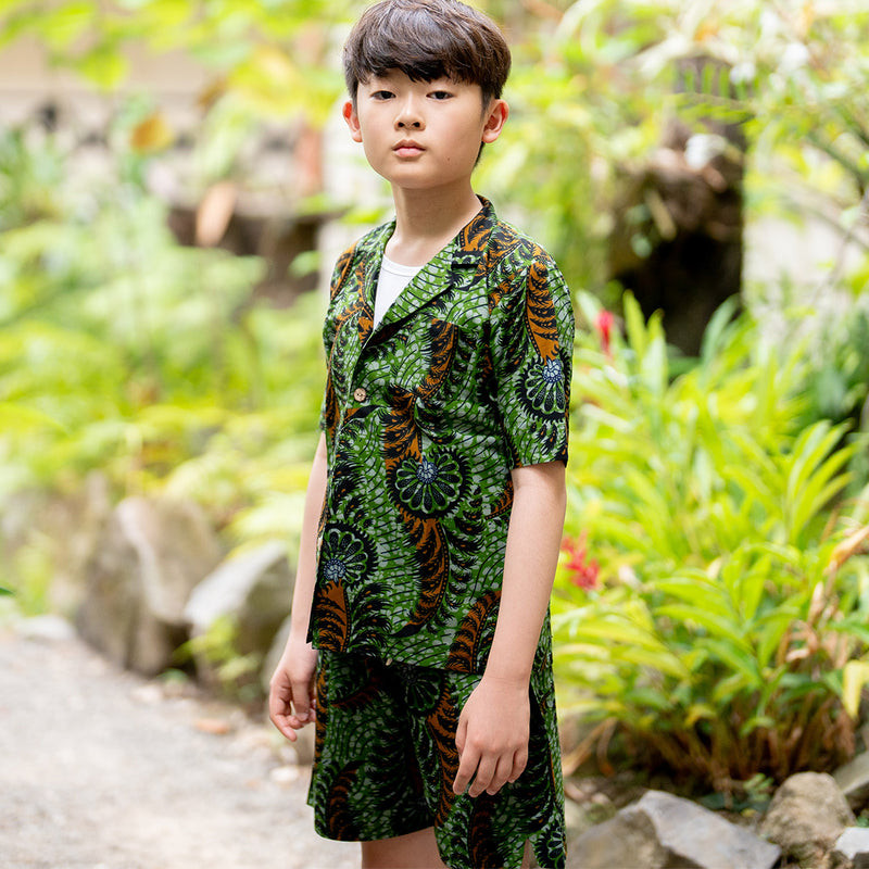 Wax Cotton Temi Shorts - Dark Fern