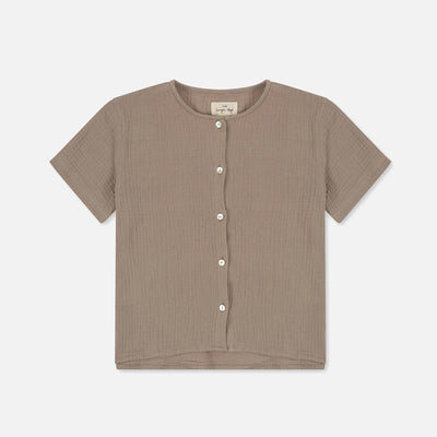 Baby & Kids Cotton Olive SS Shirt - Cashmere Colour