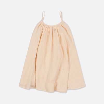 Cotton Olive Strap Dress - Peach Dust