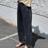 Womens Cotton Arc Pants - Black Denim