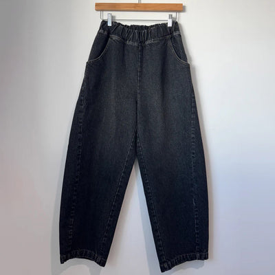 Womens Cotton Arc Pants - Black Denim