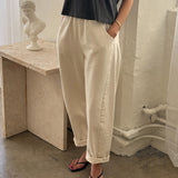 Womens Cotton Arc Pants - Naturel