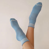Womens Cotton Girlfriend Socks - Parisian Blue