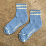 Womens Cotton Girlfriend Socks - Parisian Blue