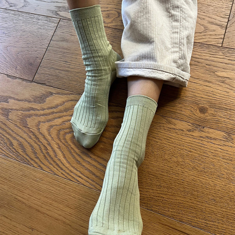 Womens Cotton Her Socks - Avocado