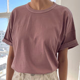 Womens Cotton Her Tee - Dried Rose
