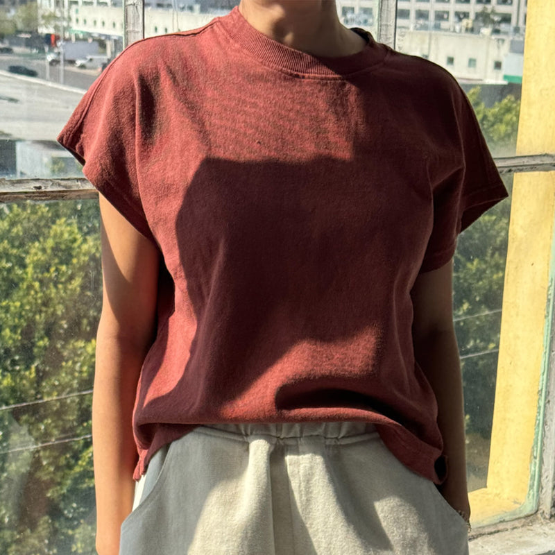 Womens Cotton Jeanne Tee - Brick