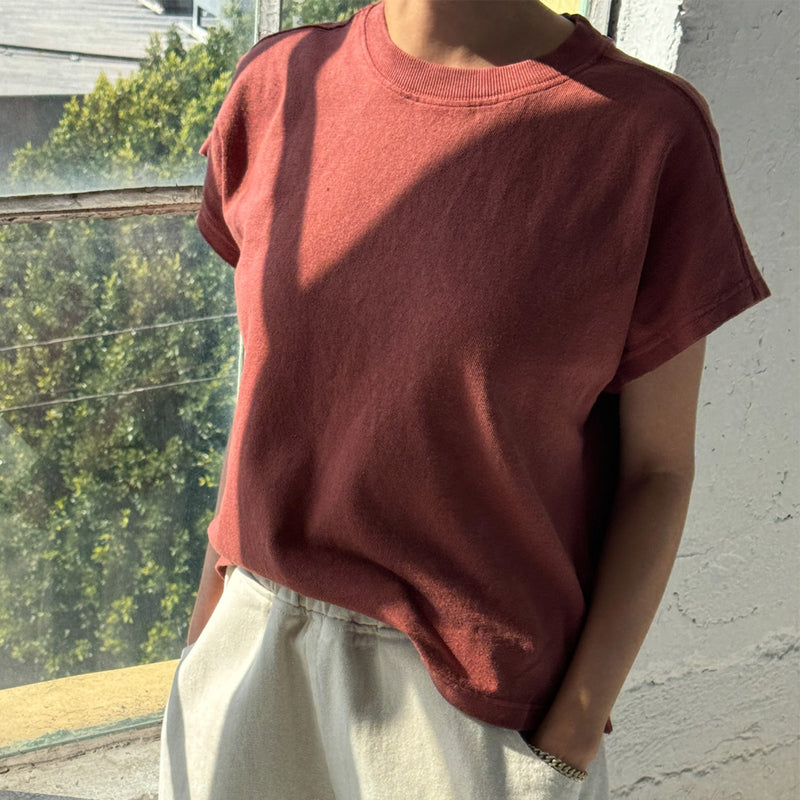 Womens Cotton Jeanne Tee - Brick