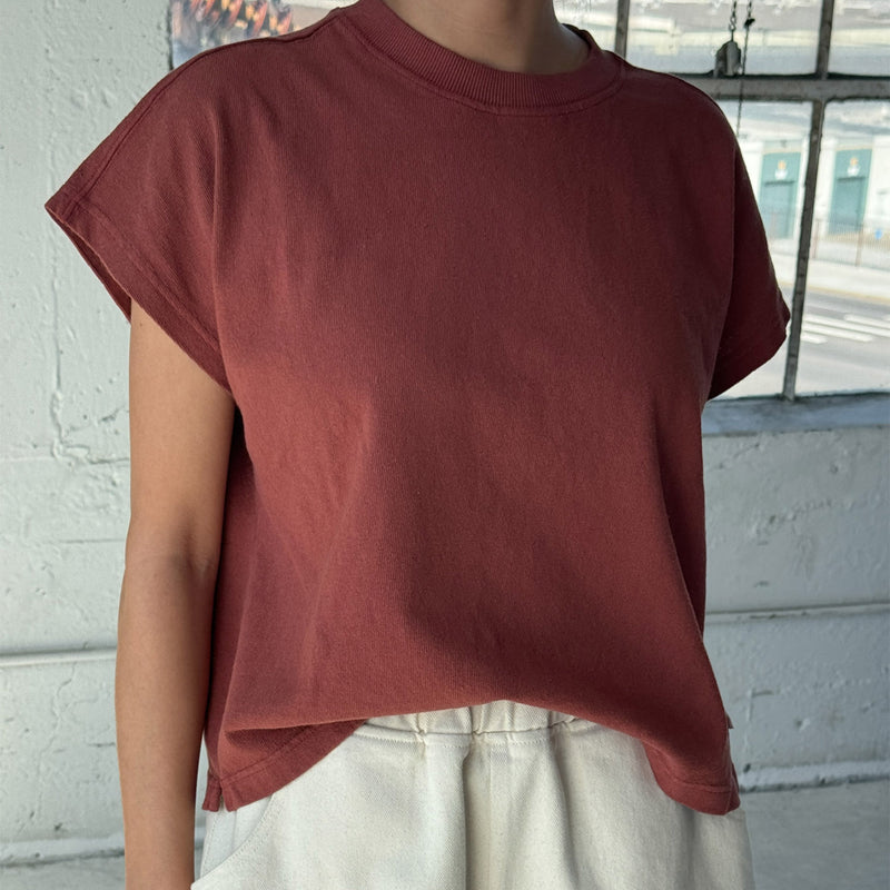 Womens Cotton Jeanne Tee - Brick