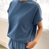 Womens Cotton Jeanne Tee - Ocean