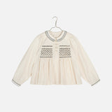 Cotton Gracie Smocked Blouse - Natural