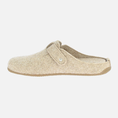 Adults Felted Wool Slipper - Natural