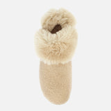 Adults Wool/Lambskin Slipper Shoe - Taupe