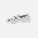 Boiled Wool Ballerina Shoe - Light Grey Kitten