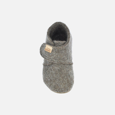 Boiled Wool Slipper Shoe - Light Brown