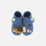 Boiled Wool Slipper Shoe - Midnight Hedgehog