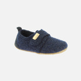 Boiled Wool Slipper Shoe - Night Blue