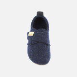 Boiled Wool Slipper Shoe - Night Blue