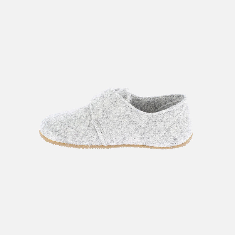 Felted Wool Slipper Shoe - Fog