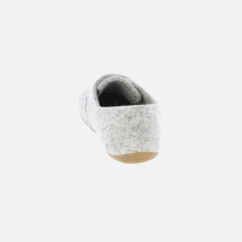 Felted Wool Slipper Shoe - Fog