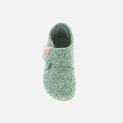 Felted Wool Slipper Shoe - Forest