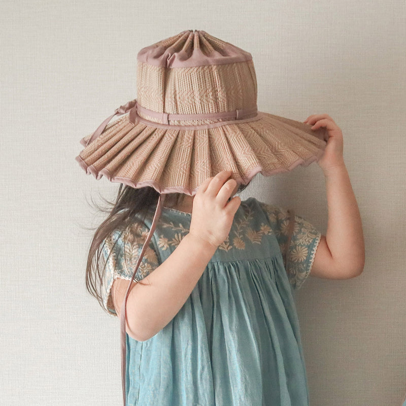 Baby & Kids Hand Woven Natural Grass Capri Hat - Flores Bungalow