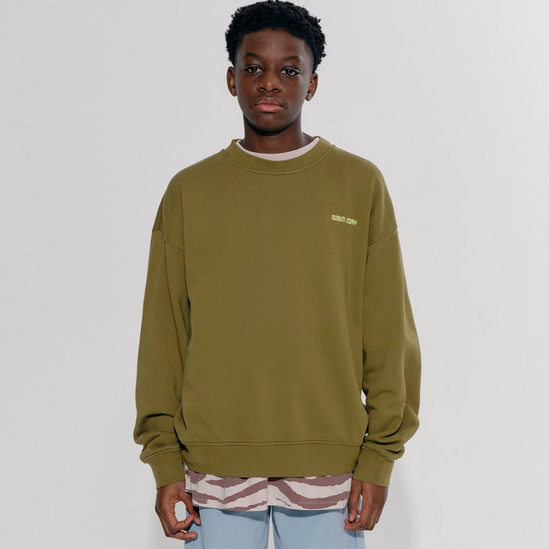 Cotton Bubble Sweatshirt - Tapenade