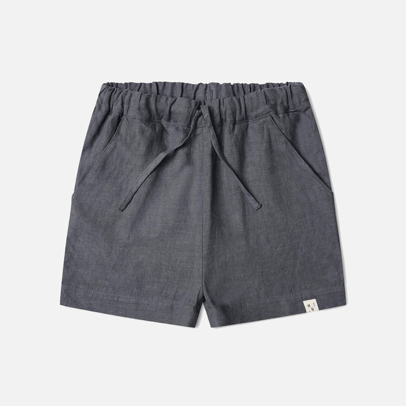 Baby & Kids Linen Shorts - Storm Blue