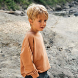 Baby & Kids Cotton Crewneck Sweatshirt - Terracotta