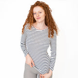 Womens Silk/Cotton Gerda Top - Sailor