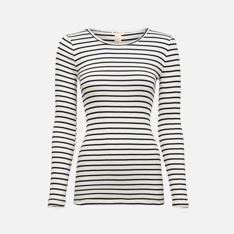 Womens Silk/Cotton Gerda Top - Sailor