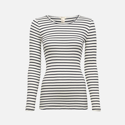 Womens Silk/Cotton Gerda Top - Sailor