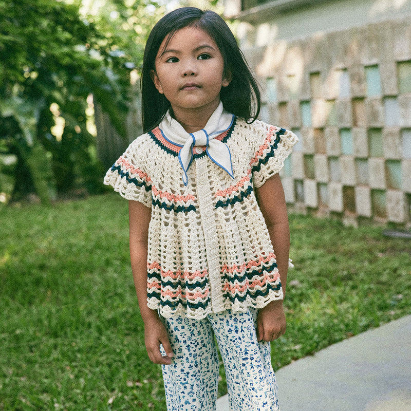 Baby & Kids Pima Cotton Wellfleet Swing Cardigan - Marzipan