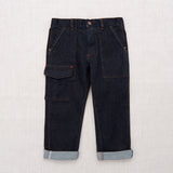 Cotton Utility Jeans - Indigo Denim