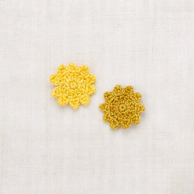 Hand Crochet Merino Wool Sun Clip Set - Mango