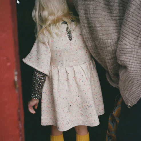 p*.様 Misha and Puff/Mitered Square Dress Merino Wool Mitered Square Dress - Lollipop Confetti – MamaOwl