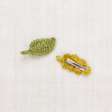 Hand Crochet Merino Wool Leaf Clip Set - Sprig