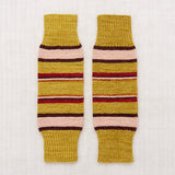 Hand Knit Merino Wool Log Cabin Leg Warmer - Citron