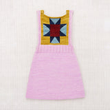 Hand Knit Merino Wool Nova Quilt Pinafore - Pink Lilac