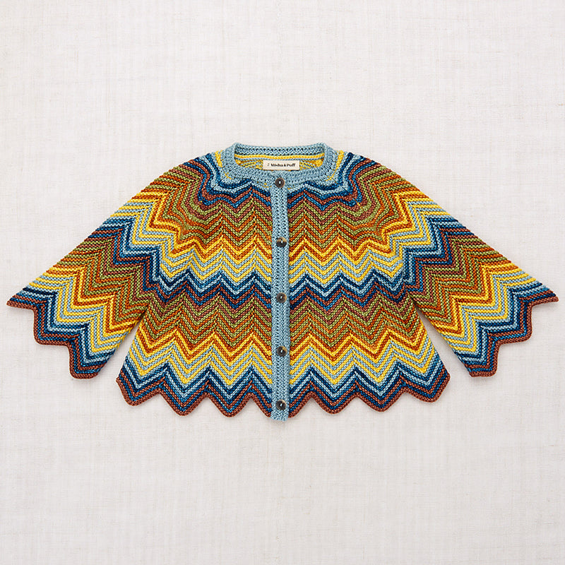 Merino Wool Parlor Chevron Cardigan - Mango