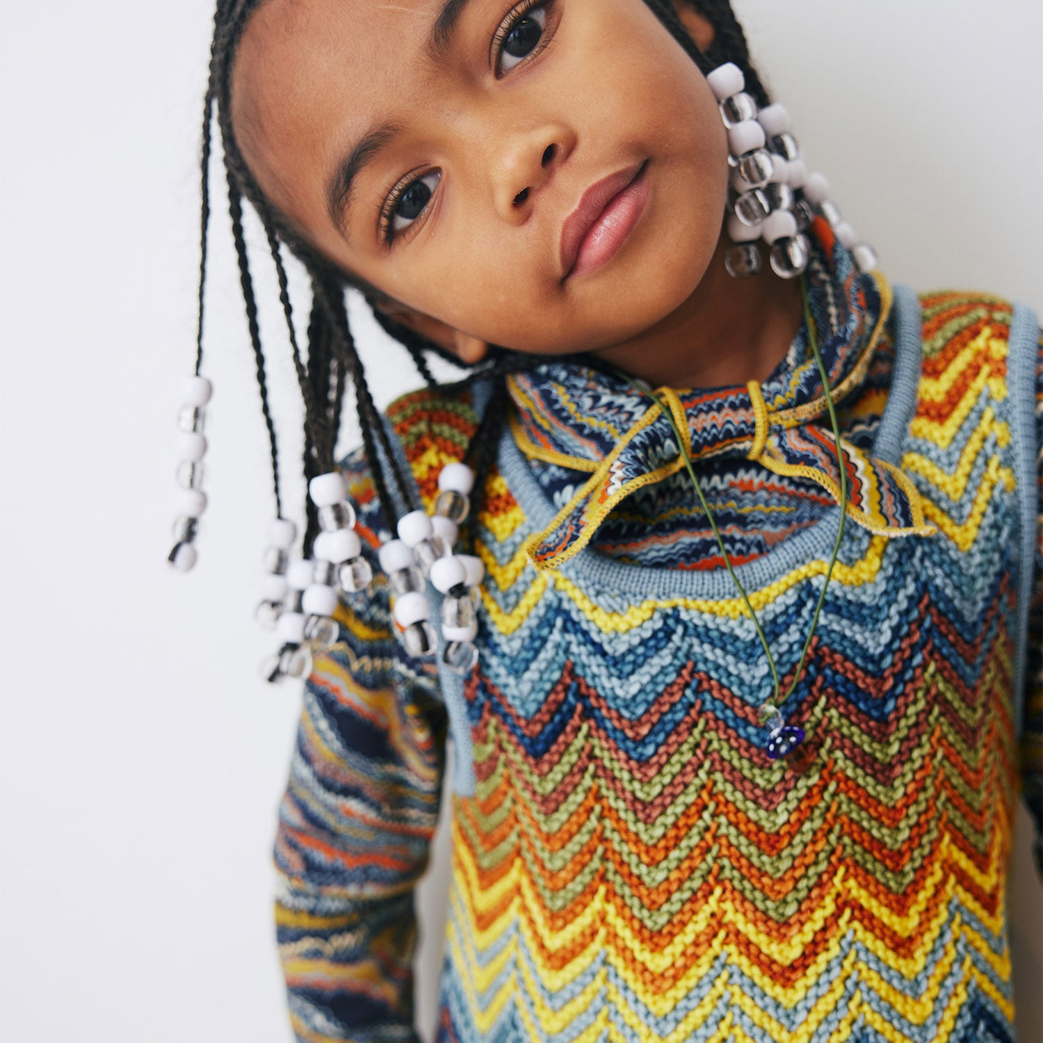Kids Merino Wool Parlor Chevron Dress - Mango – MamaOwl